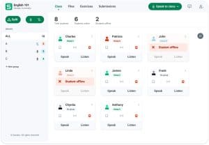 User interface image from Sanako Connect language teaching platform