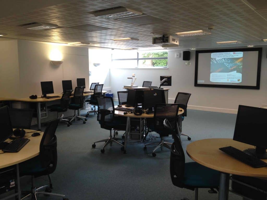 University Bristol language center with Sanako language lab system installed in it