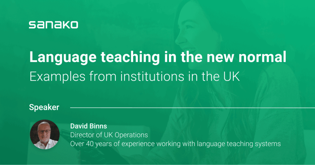 Webinar cover image - language teaching in the new normal