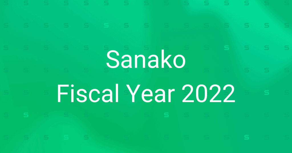 Cover image for Sanako fiscal year 2022 report